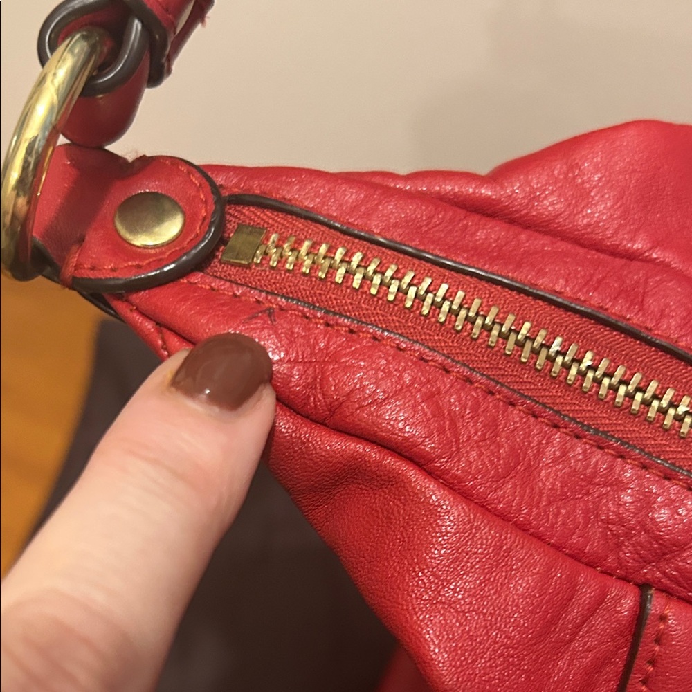 Coach Ashley Signature Cherry Red Leather Satchel/Shoulder Bag - Picture 10 of 14